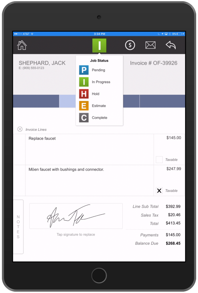 ServTek Invoice