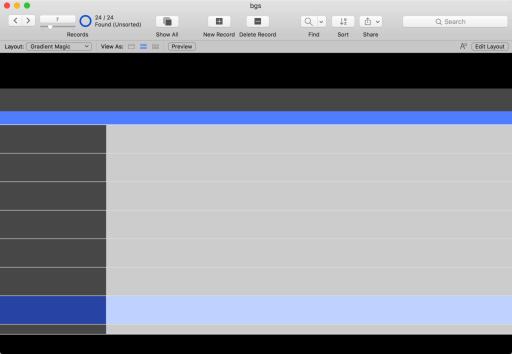 filemaker dynamic gradient